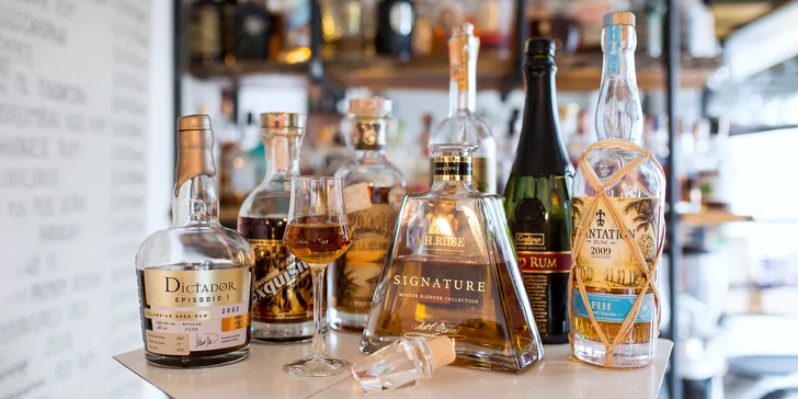 Degustácia siedmich prémiových rumov s výkladom v kaviarni Boston Café