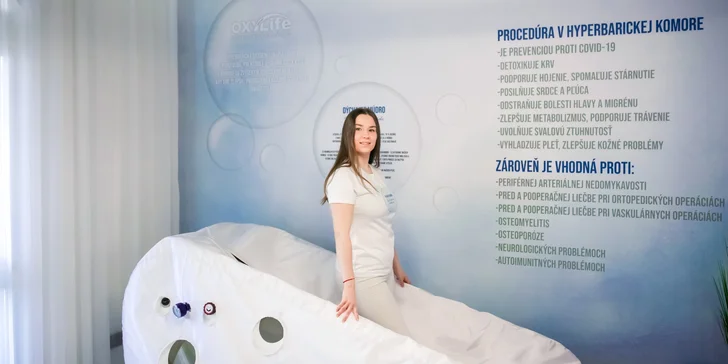 Regeneračný pobyt v hyperbarickej kyslíkovej komore v LIFEoxygen Žilina