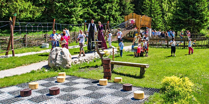 Celodenný neobmedzený vstup do zábavného parku OBROVO v Čutkovskej doline pri Ružomberku