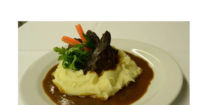 Hovězí líčka, menu pro 2 osoby