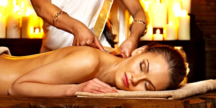 Ajurvédske masáže hlavy, tváre, chrbtice, chodidiel alebo celého tela
