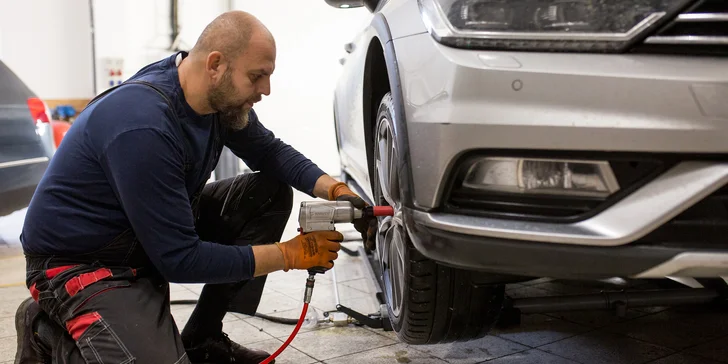 Kompletné prezutie alebo výmena letných kolies za zimné s vyvážením a kontrolou bŕzd