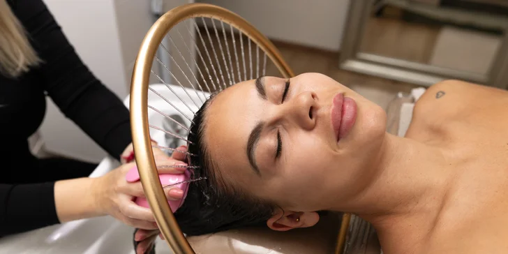 Head Spa s LED terapiou alebo mezoterapiou pre pokožku hlavy a vlasov v Anzu Cosmetics