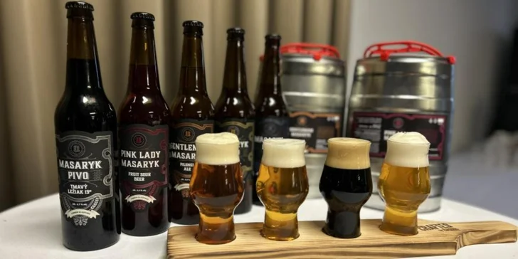 Prehliadka remeselného pivovaru Masarykov dvor s degustáciou piva Masaryk