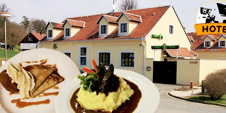 Hovězí líčka, menu pro 2 osoby