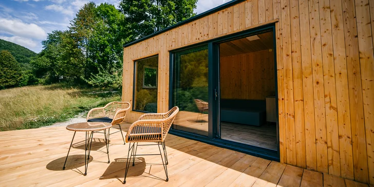 Pobyt v drevenom domčeku uprostred prírody pre 2 až 4 osoby