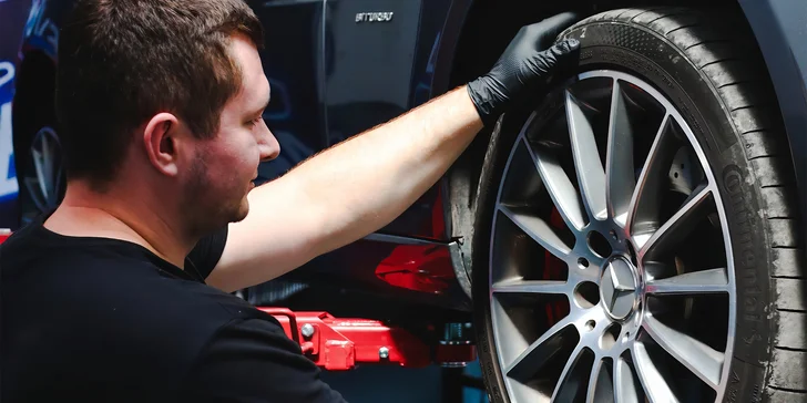 Kompletné prezutie alebo výmena pneumatík aj s vyvážením, kontrolou bŕzd a podvozku