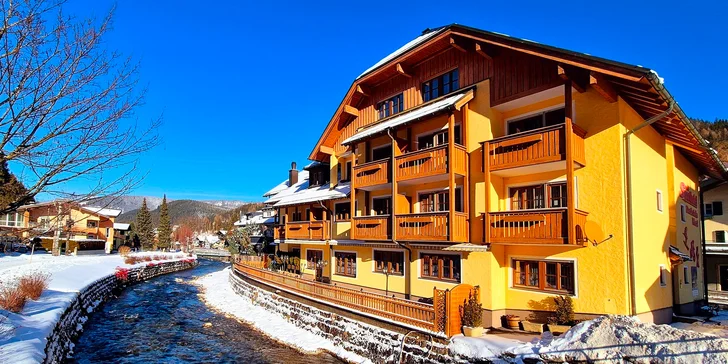 Dachstein s neomezeným wellness a polopenzí: hotel 200 m od lanovky