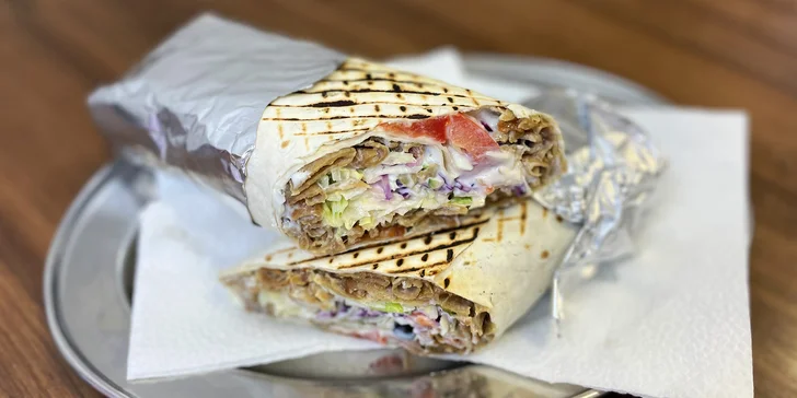Zažeňte hlad: kebab v tortille o váze cca 400 g pro 1 nebo 2 osoby