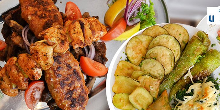 Velké řecké menu „mix grill“ pro 2 osoby