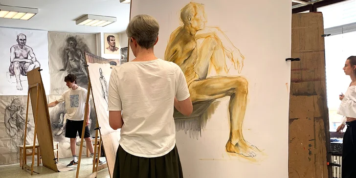 Víkendový kurz figurální kresby a malby v Ateliéru výtvarného umění