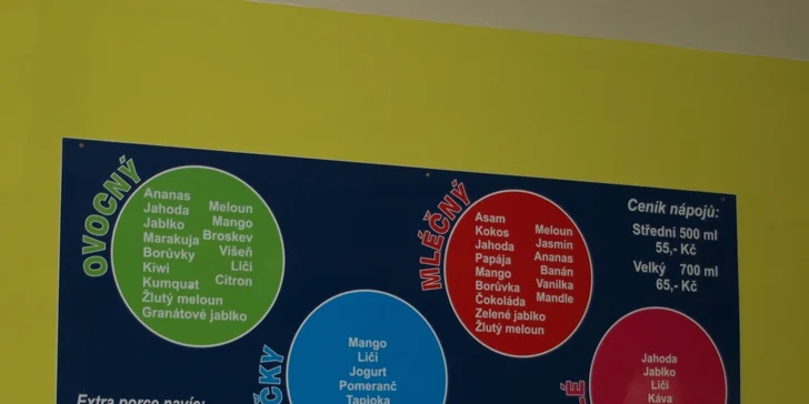 Bubble tea v historickém centru Plzně