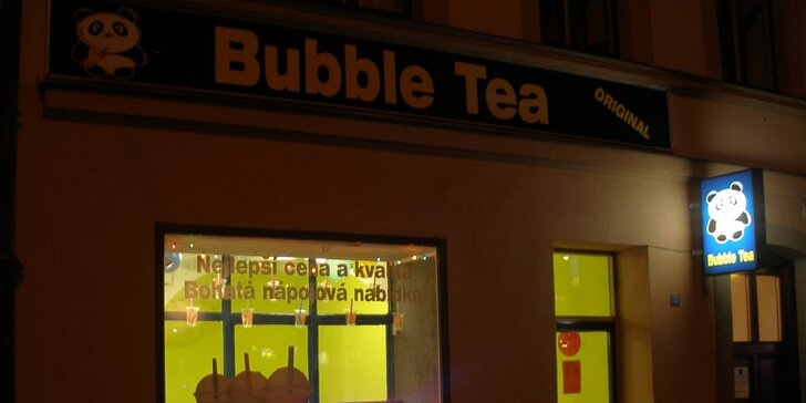 Bubble tea v historickém centru Plzně