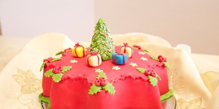Vánoční dort domácí výroby upečený s láskou