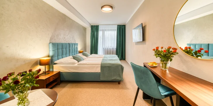 Hotel ponúka komfortné ubytovanie v izbe Superior alebo v apartmáne LUX.