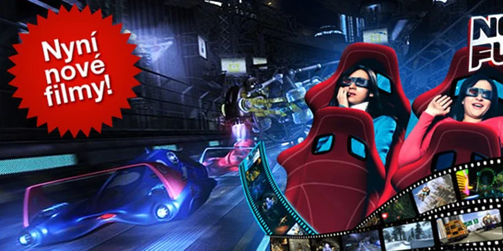 Vstupenky do 5D kina No Limit Fun pro dva