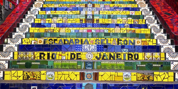 Escadaria Selaron alebo Lapa Steps v Riu de Janeiro