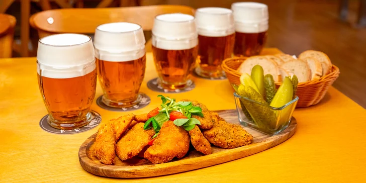 Metr piv Kozel 11° a mix řízečků o váze 450 nebo 900 g