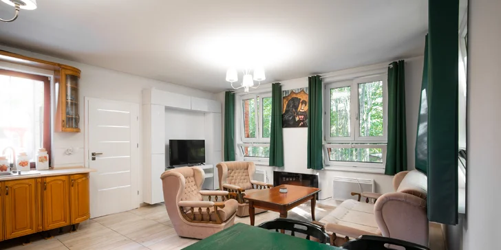 Apartmán Spaní na peci je vhodný pro páry nebo menší skupinky až 3 hostů.