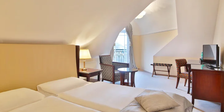 Personál vám připraví dvoulůžkový pokoj o velikosti 20–22,5 m². 