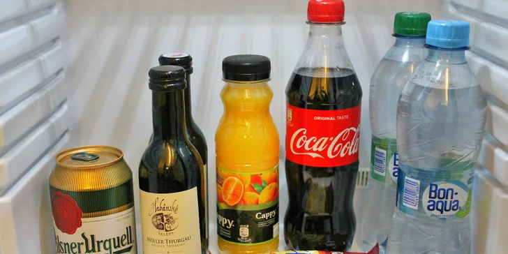 V pokoji Executive vás bude navíc čekat naplněný minibar.