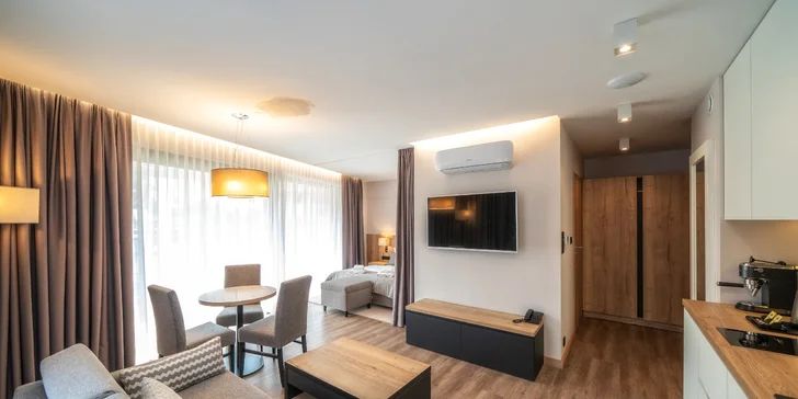 Zabydlíte se v jednom z apartmánů či rodinných studií.
