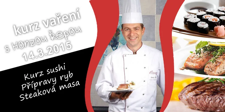 Škola vaření – připravte sami sushi, ryby i steaky