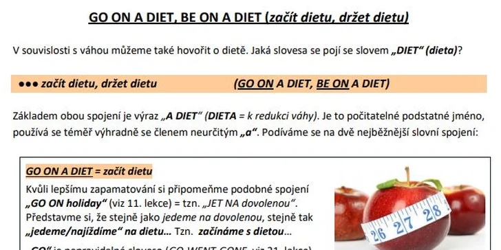Naučíte se různá slovní spojení.