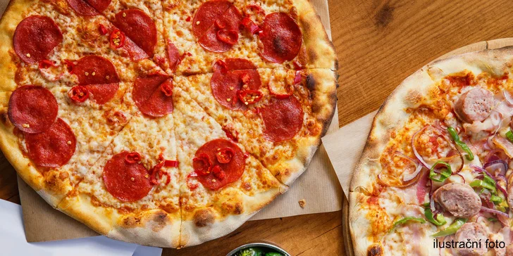Kulatý a křupavý oběd: pizza podle výběru z 5 druhů na odnos s sebou