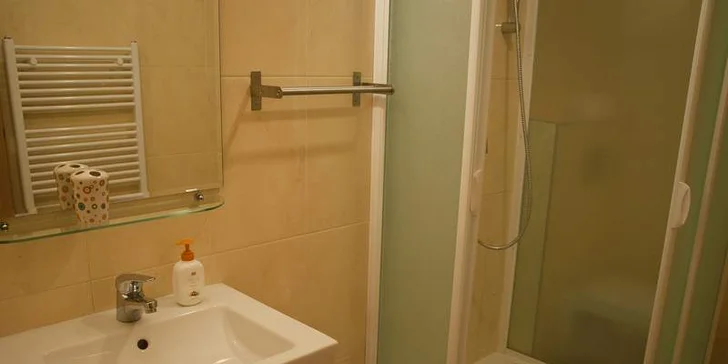 Každý pokoj má vlastní koupelnu s toaletou. 