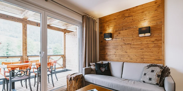 Niektoré apartmány ponúknu balkón s krásnym výhľadom na okolité vrcholky.