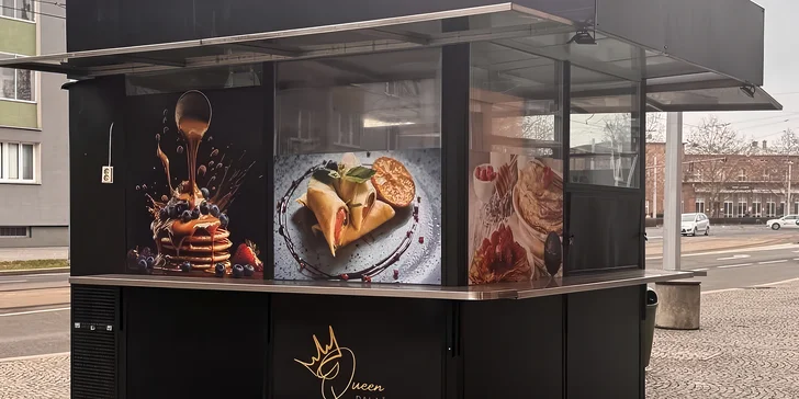 Stánek Palačinka Queen se nachází kousek od olomouckého nádraží i nedaleko od centra města.