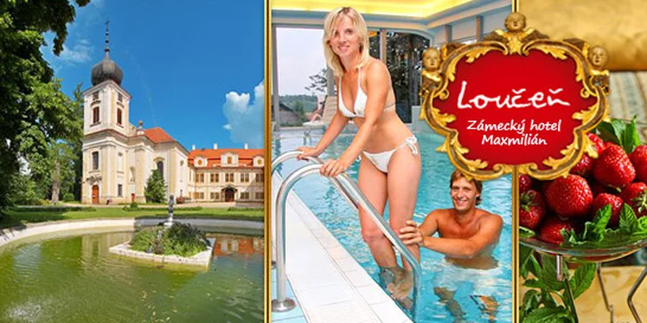2990 Kč za TŘI dny na zámku Loučeň pro DVA s večerní prohlídkou. Zámecký hotel Maxmilián***, 3chodová večeře při svíčkách, láhev sektu, jedinečné labyrintárium a bazén.