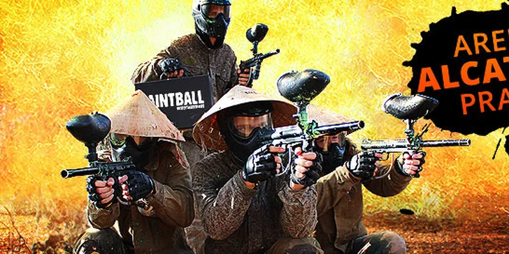 4 hodiny indoor i outdoor paintballu v Alcatrazu