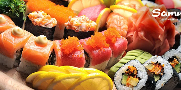 Autentické sushi menu pro dva v restauraci Samurai