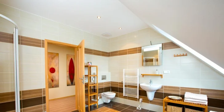 Koupelna v apartmánu Deluxe
