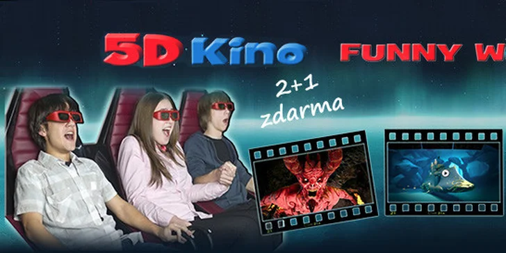 2+1 vstupenka do 5D kina – zábava a adrenalin