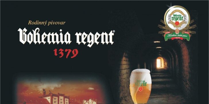 Rozšířená degustace v pivovaru Regent Třeboň vč. prohlídky pro 4 osoby