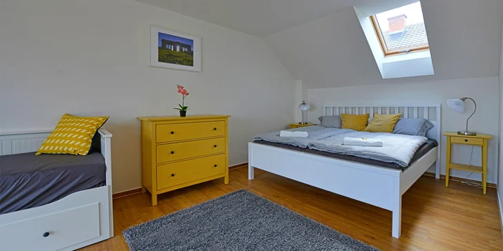 Bydlet budete v moderních mezonetových apartmánech až pro 5 osob.