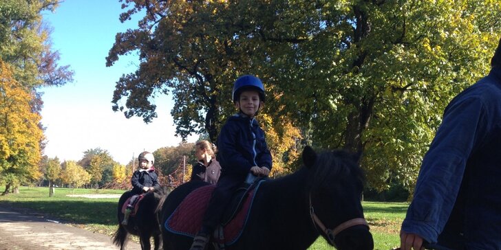 Vyjížďka na poníkovi do Stromovky pro děti
