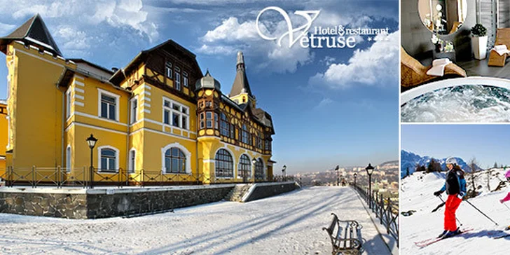 Luxusní wellness s polopenzí v hotelu Větruše