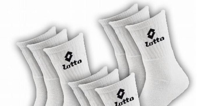 Balení 9 párů značkových ponožek Lotto