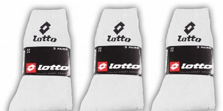 Balení 9 párů značkových ponožek Lotto