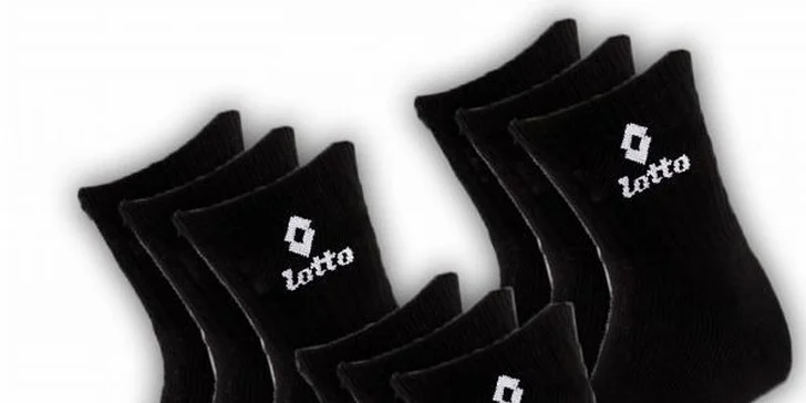 Balení 9 párů značkových ponožek Lotto