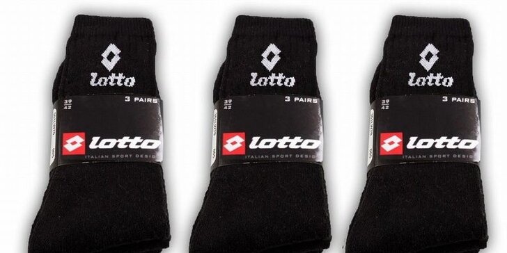 Balení 9 párů značkových ponožek Lotto