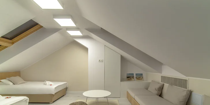 V případě apartmánů Comfort budete mít k dispozici dvě ložnice a obývák.