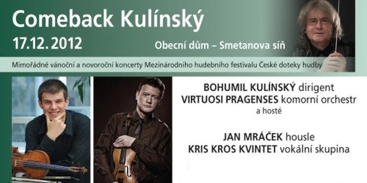 Comeback Kulínský ve Smetanově síni Obecního domu