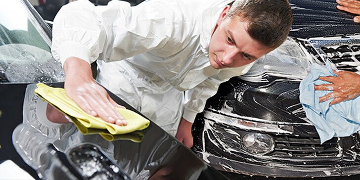Důkladné ruční mytí auta včetně čištění interiéru