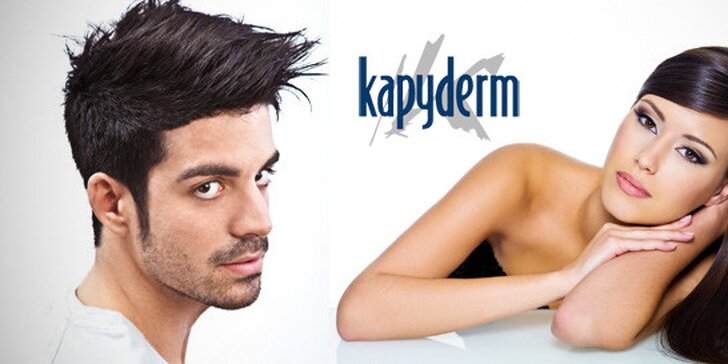 Vysoce účinné 90minutové ošetření pokožky hlavy metodou Kapyderm proti vypadávání vlasů a dermatologickým problémům. Bezprostředně zdravější, krásnější a silnější vlasy.