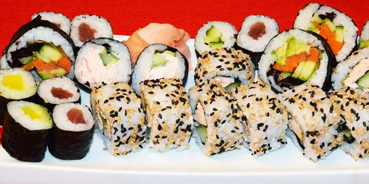 Velké sushi menu (42 ks) s sebou